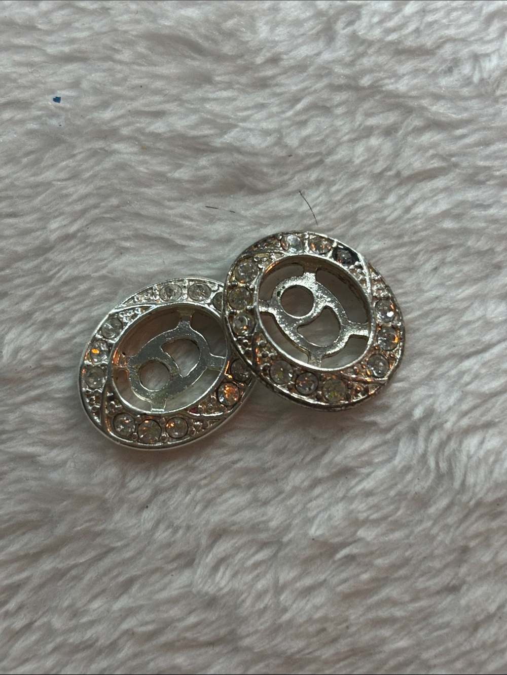 Silver Crystal Accent Women's Earring Enhancers - Silver